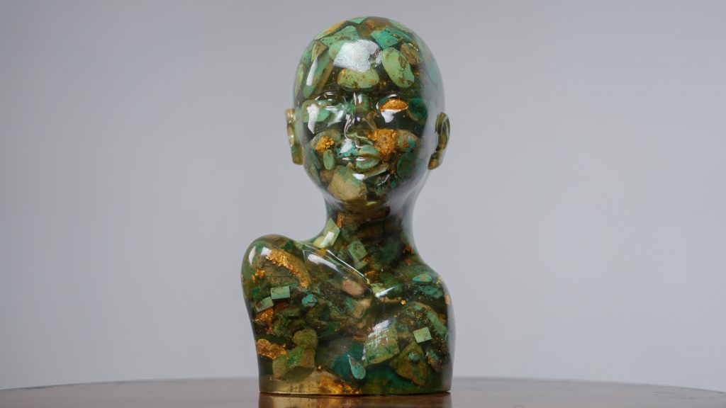 Phoenix sculpture from the Metamorphosis Series by Mehrang Art Studio, exploring resilience, rebirth, and transformation through symbolic materials.